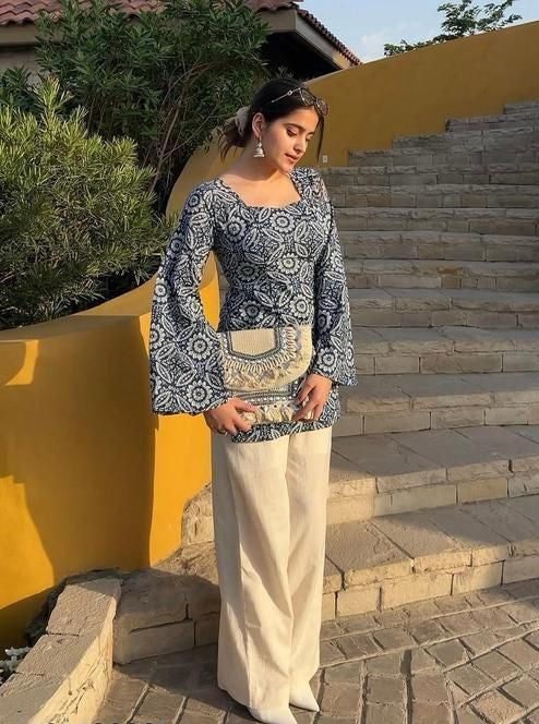 Stylish Most trendy Printed Kurti for girls and women